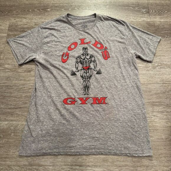golds gym Other - Golds Gym Shirt Mens XL Gray Red Logo Graphic California Tee Short Sleeve Tee